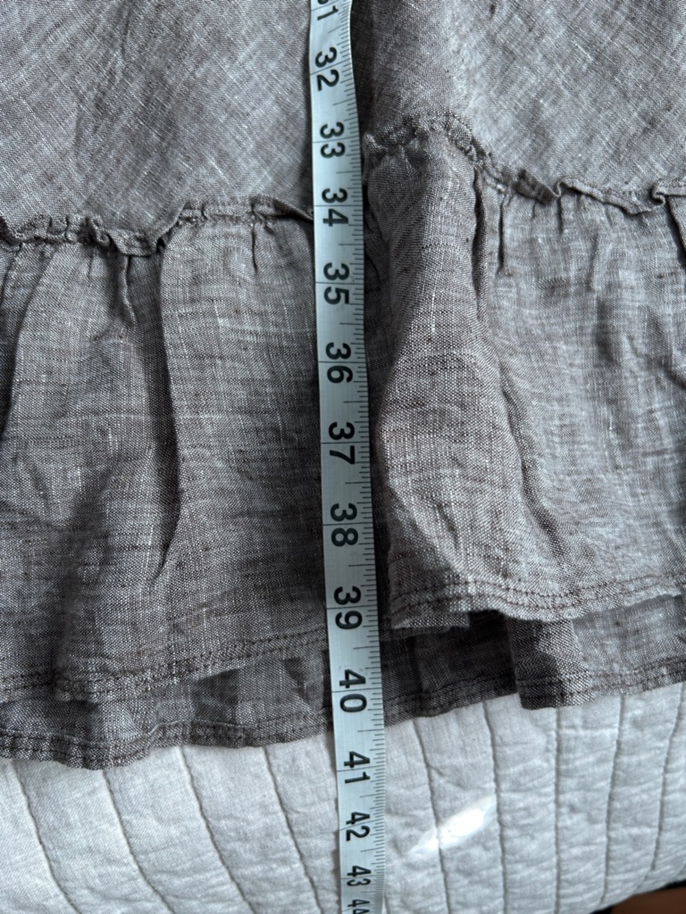 Vtg Y2K Eddie Bauer 100% linen pull on cottage Prairie western maxi skirt M tall - Picture 14 of 14